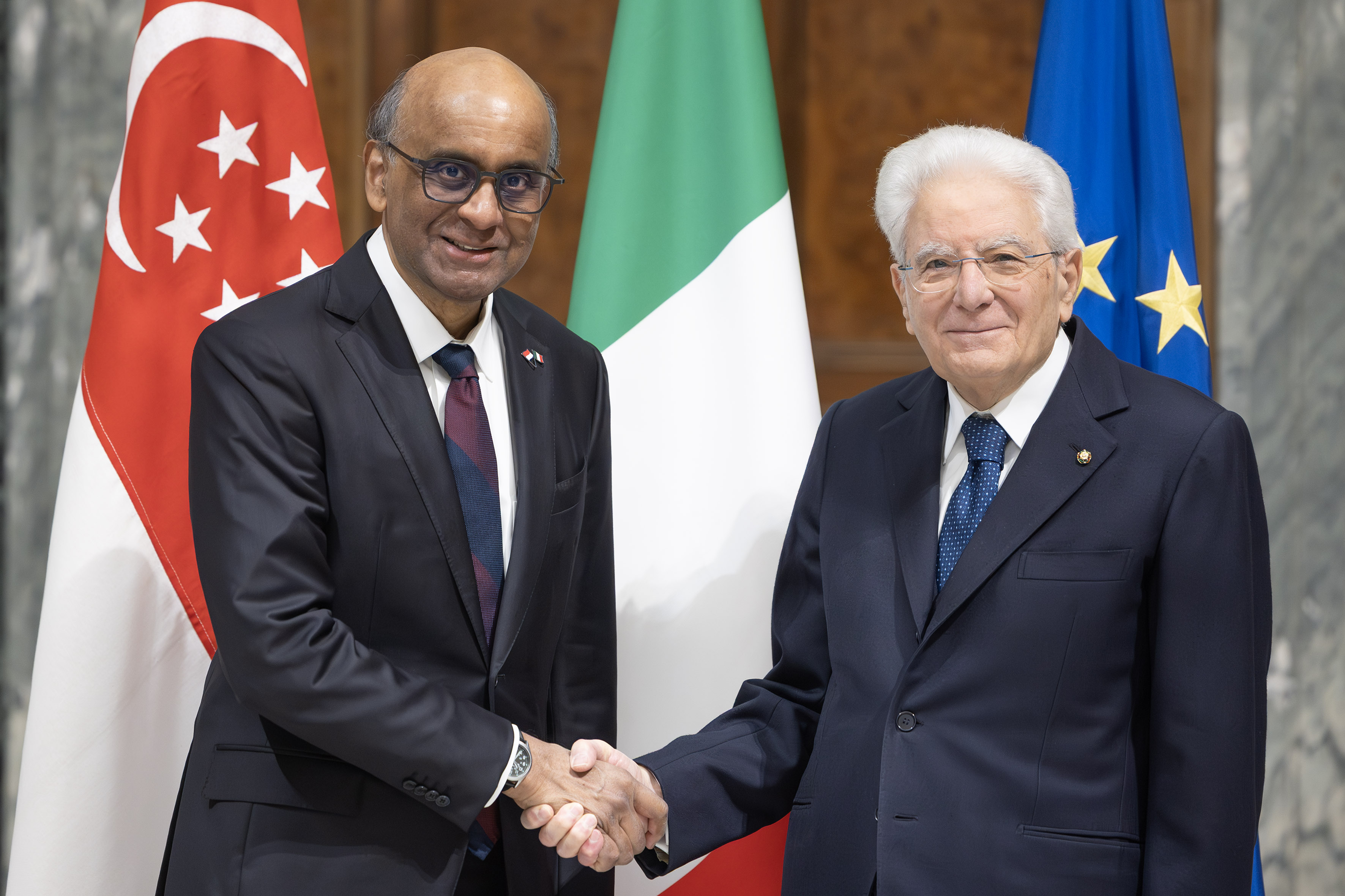 Il Presidente della Repubblica Sergio Mattarella incontra Tharman Shanmugaratnam, Presidente della Repubblica di Singapore

