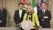 La delegazione del Gruppo Parlamentare per le Autonomie (SVP-PATT,UV) del Senato della Repubblica, Partito SVP (Südtiroler Volkspartei) e (UV - Union Valdôtain) in occasione delle consultazioni