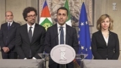 La delegazione del "Movimento 5 Stelle" in occasione delle consultazioni