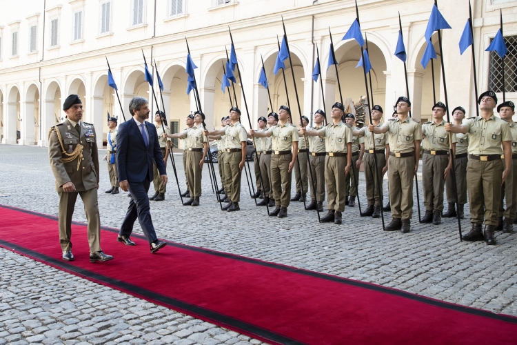 Il Presidente della Camera dei Deputati,On. Dott. Roberto FICO, al suo arrivo al Quirinale, in occasione delle consultazioni