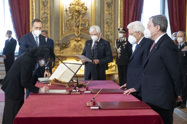 L'On. Fabiana Dadone, Ministro senza portafoglio, in occasione del giuramento