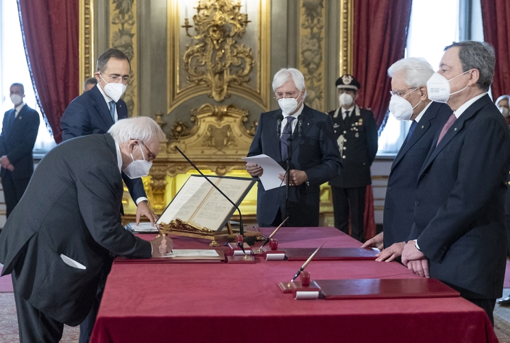 Il Prof. Patrizio Bianchi, Ministro dell’istruzione, in occasione del giuramento