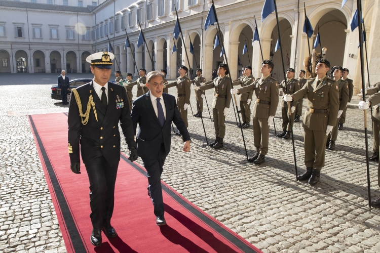Il Presidente del Senato della Repubblica, Ignazio La Russa, arriva al Quirinale, in occasione delle consultazioni 
