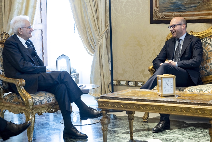 Il Presidente della Repubblica Sergio Mattarella con l'On. Dott. Lorenzo Fontana, Presidente della Camera dei deputati