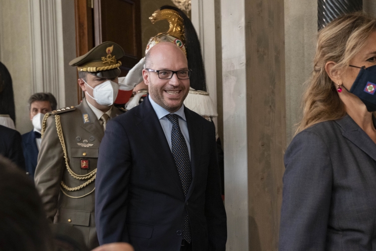 Il Presidente della Camera dei Deputati,Lorenzo Fontana, al termine del colloquio con il Il Presidente della Repubblica Sergio Mattarella,in occasione delle consultazioni
