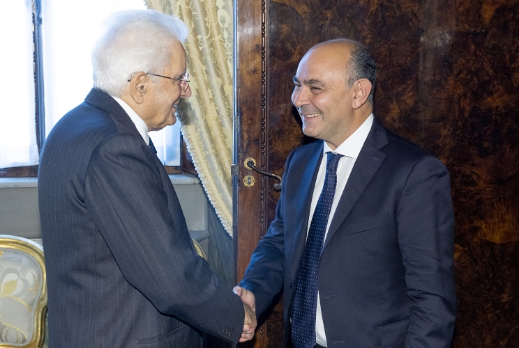 Il Presidente della Repubblica Sergio Mattarella con il Gruppo Misto del Senato della Repubblica