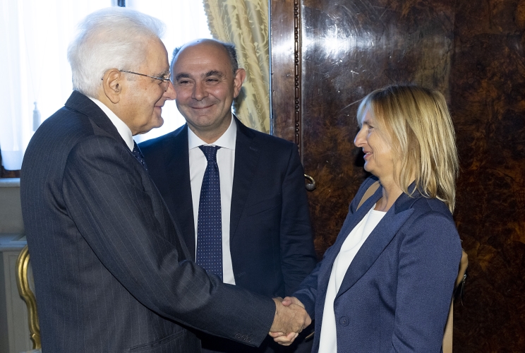 Il Presidente della Repubblica Sergio Mattarella con il Gruppo Misto del Senato della Repubblica