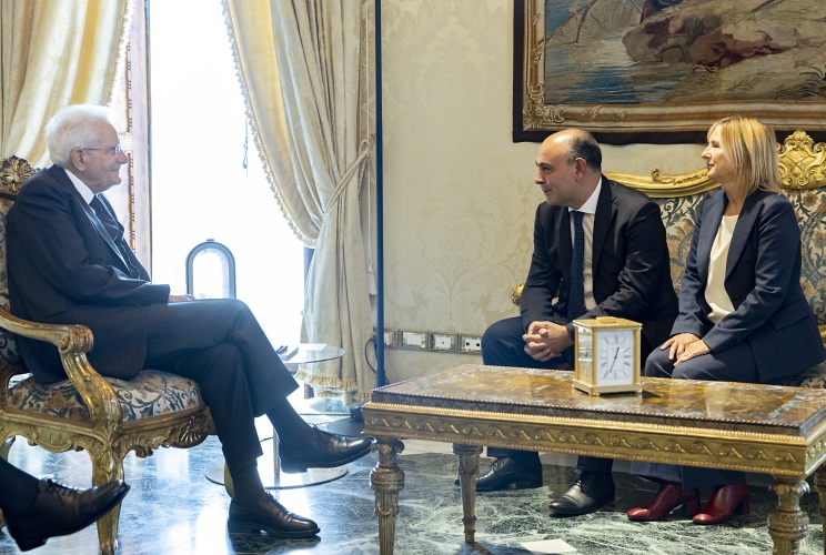 Il Presidente della Repubblica Sergio Mattarella con il Gruppo Misto del Senato della Repubblica