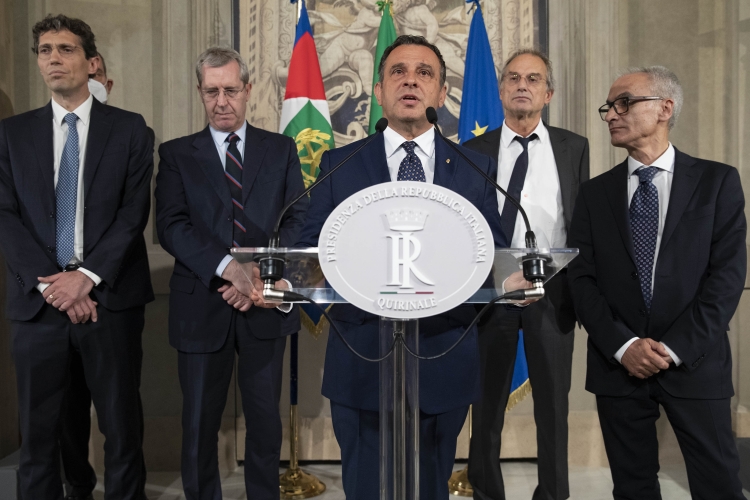 Il Gruppo Misto della Camera dei deputati, al termine del colloquio con il Presidente della Repubblica Sergio Mattarella, in occasione delle consultazioni 