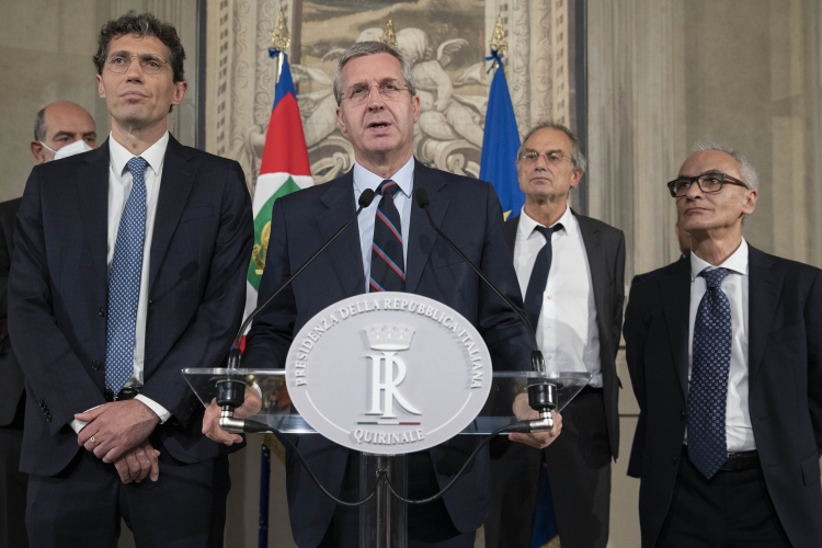 Il Gruppo Misto della Camera dei deputati, al termine del colloquio con il Presidente della Repubblica Sergio Mattarella, in occasione delle consultazioni 