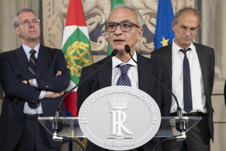 Il Gruppo Misto della Camera dei deputati, al termine del colloquio con il Presidente della Repubblica Sergio Mattarella, in occasione delle consultazioni 