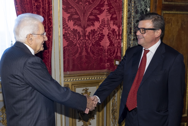 Il Presidente della Repubblica Sergio Mattarella con i Gruppi Parlamentari "Azione- Italia Viva - R.E." del Senato della Repubblica e della Camera dei deputati