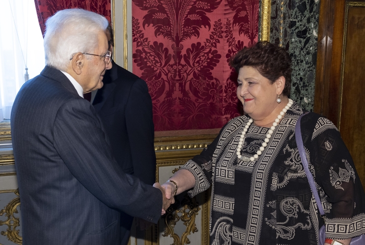 Il Presidente della Repubblica Sergio Mattarella con i Gruppi Parlamentari "Azione- Italia Viva - R.E." del Senato della Repubblica e della Camera dei deputati