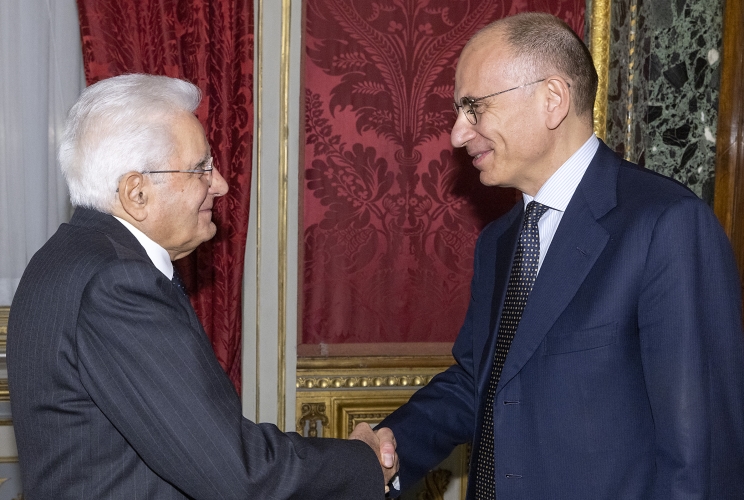 Il Presidente della Repubblica Sergio Mattarella con i Gruppi Parlamentari “Partito Democratico - Italia Democratica e Progressista” del Senato della Repubblica e della Camera dei deputati