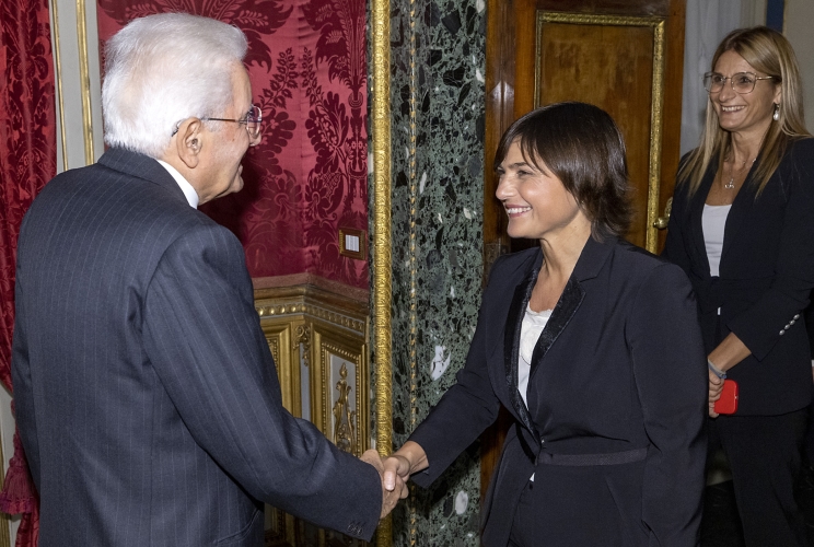 Il Presidente della Repubblica Sergio Mattarella con i Gruppi Parlamentari “Partito Democratico - Italia Democratica e Progressista” del Senato della Repubblica e della Camera dei deputati