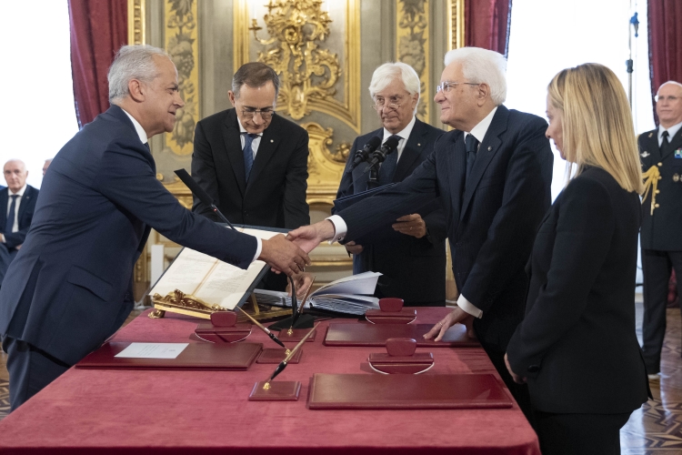 Il prefetto Matteo Piantedosi, Ministro dell’INTERNO,in occasione della cerimonia di giuramento del governo
