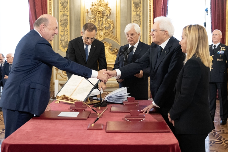 L’onorevole Gilberto Pichetto Fratin, Ministro della TRANSIZIONE ECOLOGICA,in occasione della cerimonia di giuramento del governo
