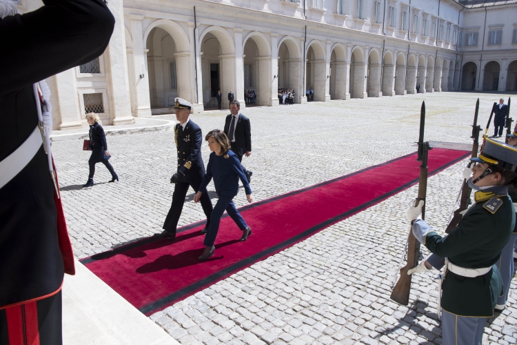 Il Presidente del Senato, Maria Elisabetta Alberti Casellati al suo arrivo al Quirinale