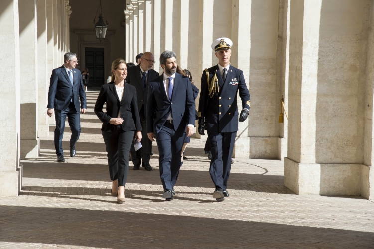 Il Presidente della Camera dei Deputati Roberto Fico al suo arrivo al Quirinale