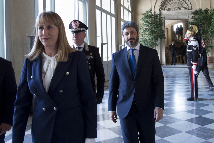 Il Presidente della Camera Roberto Fico al suo arrivo al Quirinale