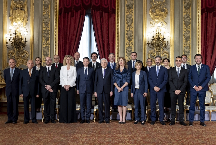 Il Presidente Sergio Mattarella in occasione della cerimonia di giuramento 