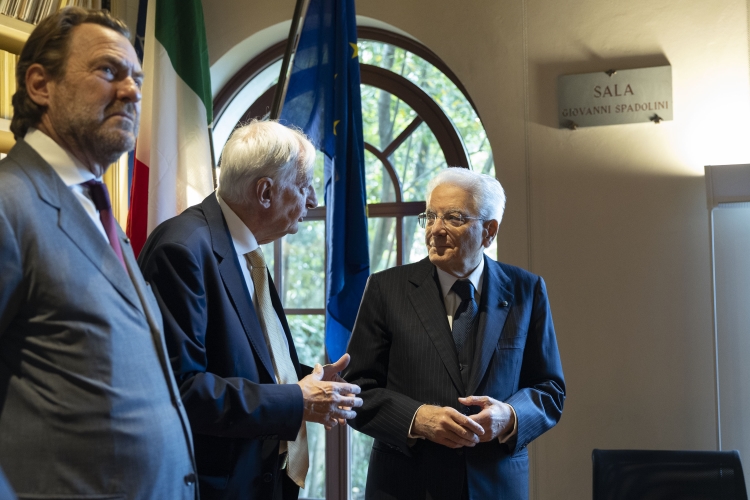 Il Presidente della Repubblica Sergio Mattarella visita la Biblioteca di Storia contemporanea della Fondazione Spadolini "Nuova Antologia"
