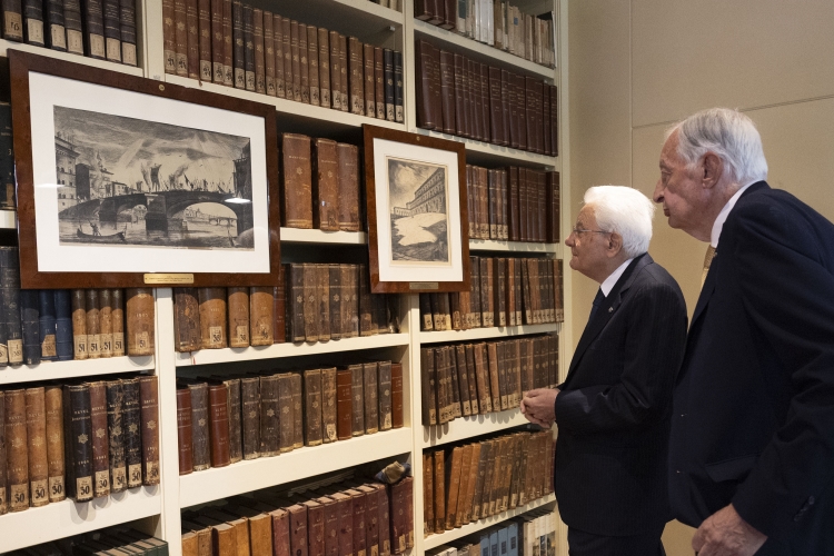 Il Presidente della Repubblica Sergio Mattarella visita la Biblioteca di Storia contemporanea della Fondazione Spadolini "Nuova Antologia"
