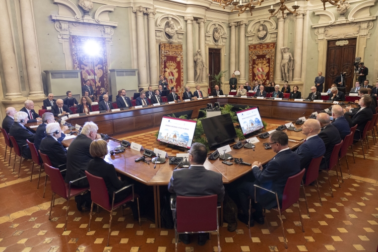 Il Presidente della Repubblica Sergio Mattarella a Palazzo Corsini in occasione della riunione con il Consiglio Direttivo della BCE
