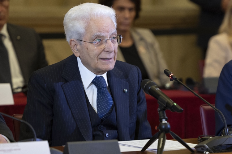 Il Presidente della Repubblica Sergio Mattarella a Palazzo Corsini in occasione della riunione con il Consiglio Direttivo della BCE

