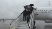 Il Presidente Mattarella atterra all'aeroporto militare di Berlino