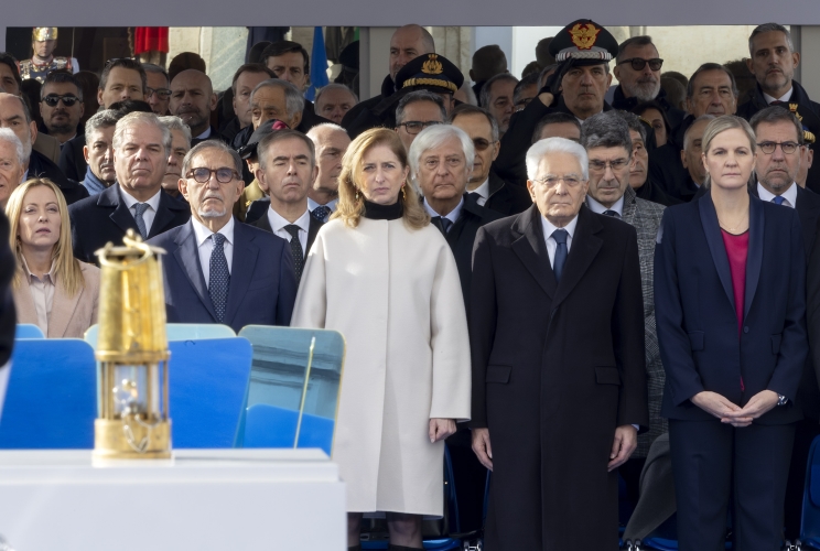 Il Presidente Sergio Mattarella  in occasione della cerimonia di inaugurazione del viaggio della Fiamma olimpica in occasione dei Giochi Olimpici invernali Milano-Cortina 2026
