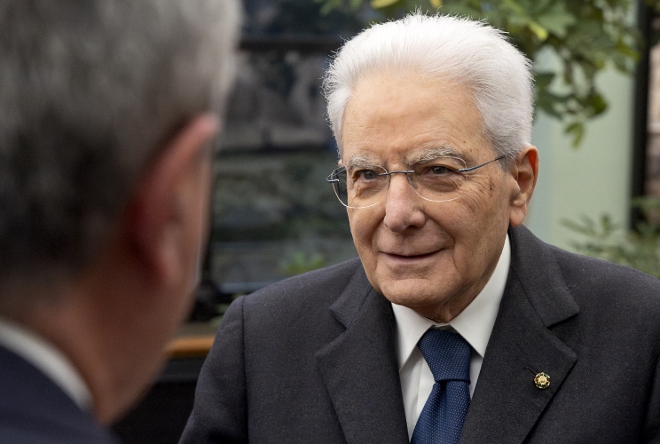 Il Presidente Sergio Mattarella in occasione della cerimonia per lo scambio degli auguri di fine anno con il Corpo Diplomatico