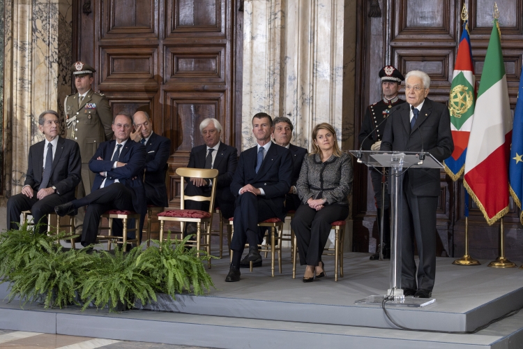 Il Presidente Sergio Mattarella rivolge il suo indirizzo di saluto in occasione della cerimonia per lo scambio degli auguri di fine anno con il Corpo Diplomatico