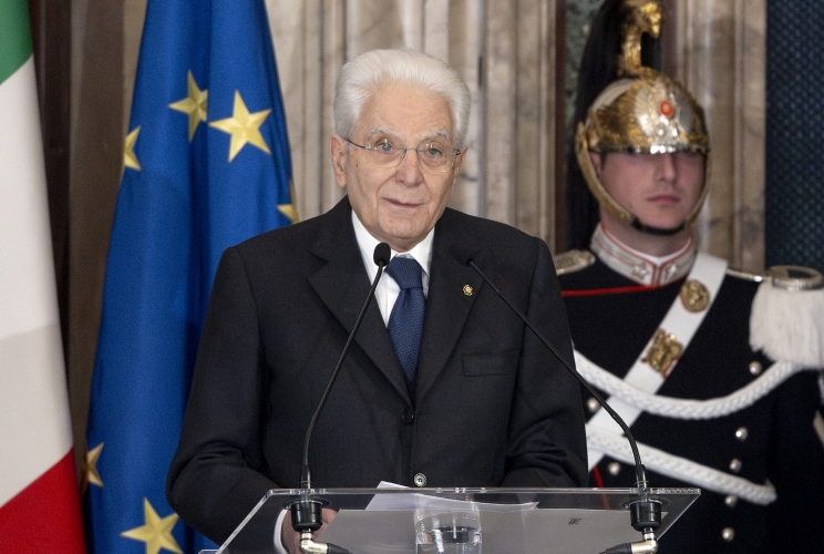 Il Presidente Sergio Mattarella rivolge il suo indirizzo di saluto in occasione della cerimonia per lo scambio degli auguri di fine anno con il Corpo Diplomatico