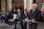 Il Presidente Sergio Mattarella rivolge il suo indirizzo di saluto in occasione della cerimonia per lo scambio degli auguri di fine anno con i rappresentanti delle istituzioni, delle forze politiche e della società civile