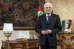 Il Presidente della Repubblica Sergio Mattarella in occasione del discorso di fine anno