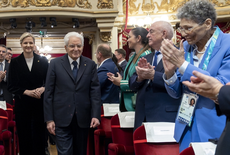 Il Presidente della Repubblica Sergio Mattarella in occasione della cerimonia di apertura della sessione del Comitato Olimpico Internazionale
