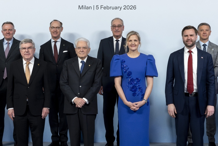 Il Presidente della Repubblica Sergio Mattarella in occasione del Pranzo con i membri del CIO