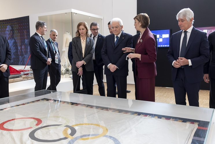 Il Presidente della Repubblica Sergio Mattarella visita  Casa Italia