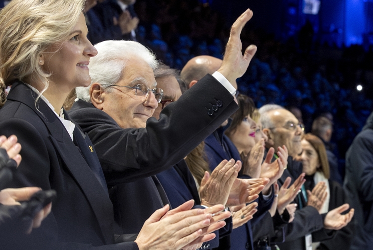 Il Presidente della Repubblica Sergio Mattarella alla cerimonia di apertura dei Giochi Olimpici Invernali Milano Cortina 2026, oggi 6 febbraio 2026.

