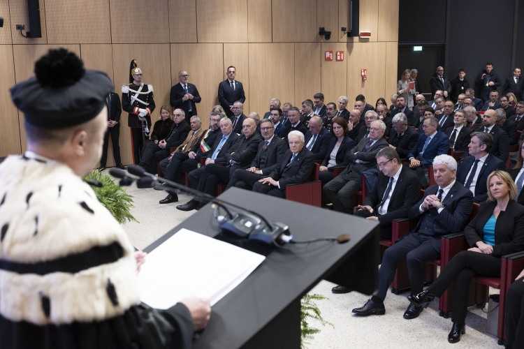 Il Presidente Sergio Mattarella in occasione della cerimonia di inaugurazione dell’anno accademico dell’Università di Trento 2025/2026
