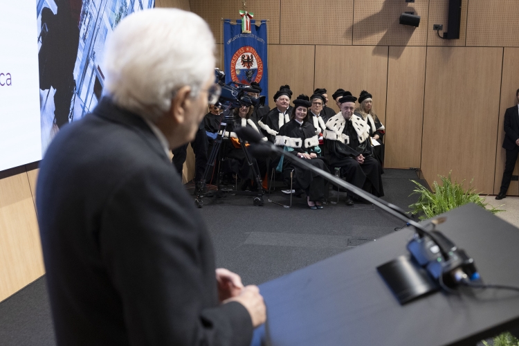 Il Presidente Sergio Mattarella in occasione della cerimonia di inaugurazione dell’anno accademico dell’Università di Trento 2025/2026
