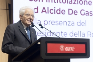 Il Presidente Sergio Mattarella in occasione della cerimonia di inaugurazione dell’anno accademico dell’Università di Trento 2025/2026
