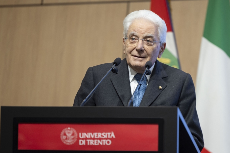 Il Presidente Sergio Mattarella in occasione della cerimonia di inaugurazione dell’anno accademico dell’Università di Trento 2025/2026
