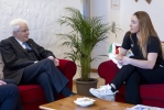 Il Presidente della Repubblica Sergio Mattarella con Sofia Goggia 