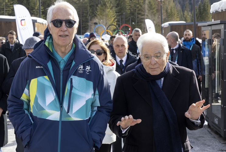 Il Presidente della Repubblica Sergio Mattarella al Villaggio Olimpico