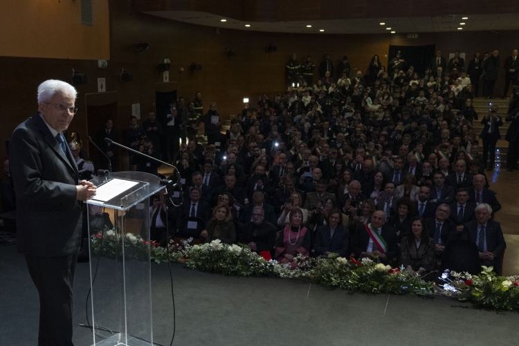 Il Presidente Sergio Mattarella in occasione delle celebrazioni per il centenario del conferimento del Premio Nobel a Grazia Deledda  
