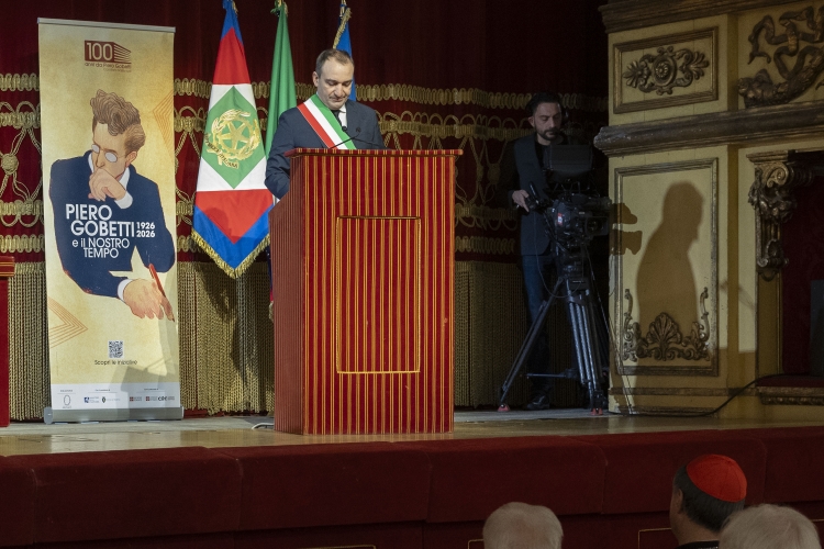 Il Presidente Sergio Mattarella alla cerimonia di inaugurazione delle celebrazioni del centenario della morte di Piero Gobetti
