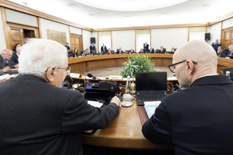 Il Presidente Sergio Mattarella presiede l'Assemblea plenaria del Consiglio Superiore della Magistratura
