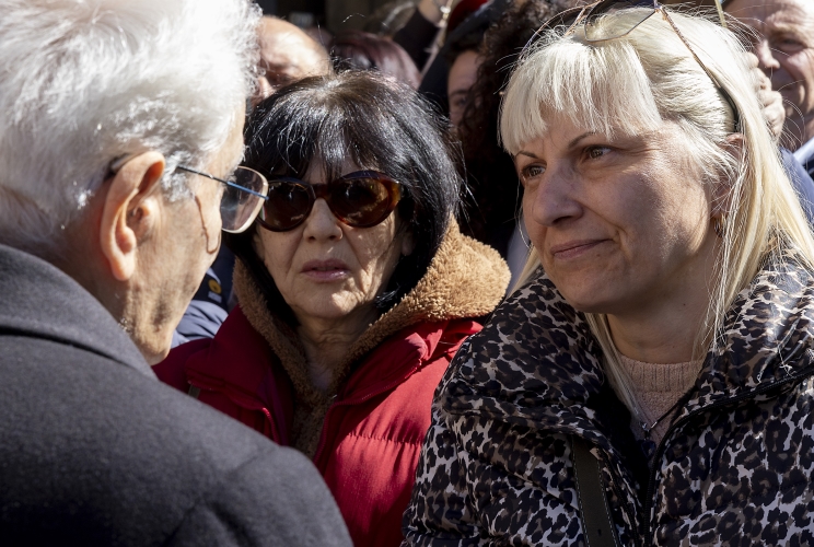 Il Presidente della Repubblica Sergio Mattarella in visita alla città di Niscemi